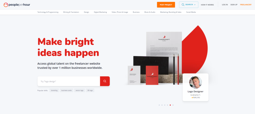 plateformes freelance peopleperhour