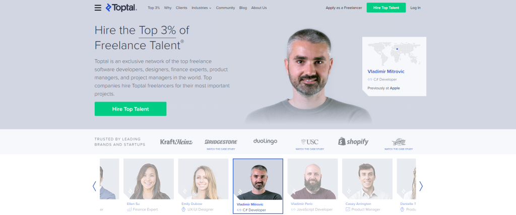 plateformes freelance toptal